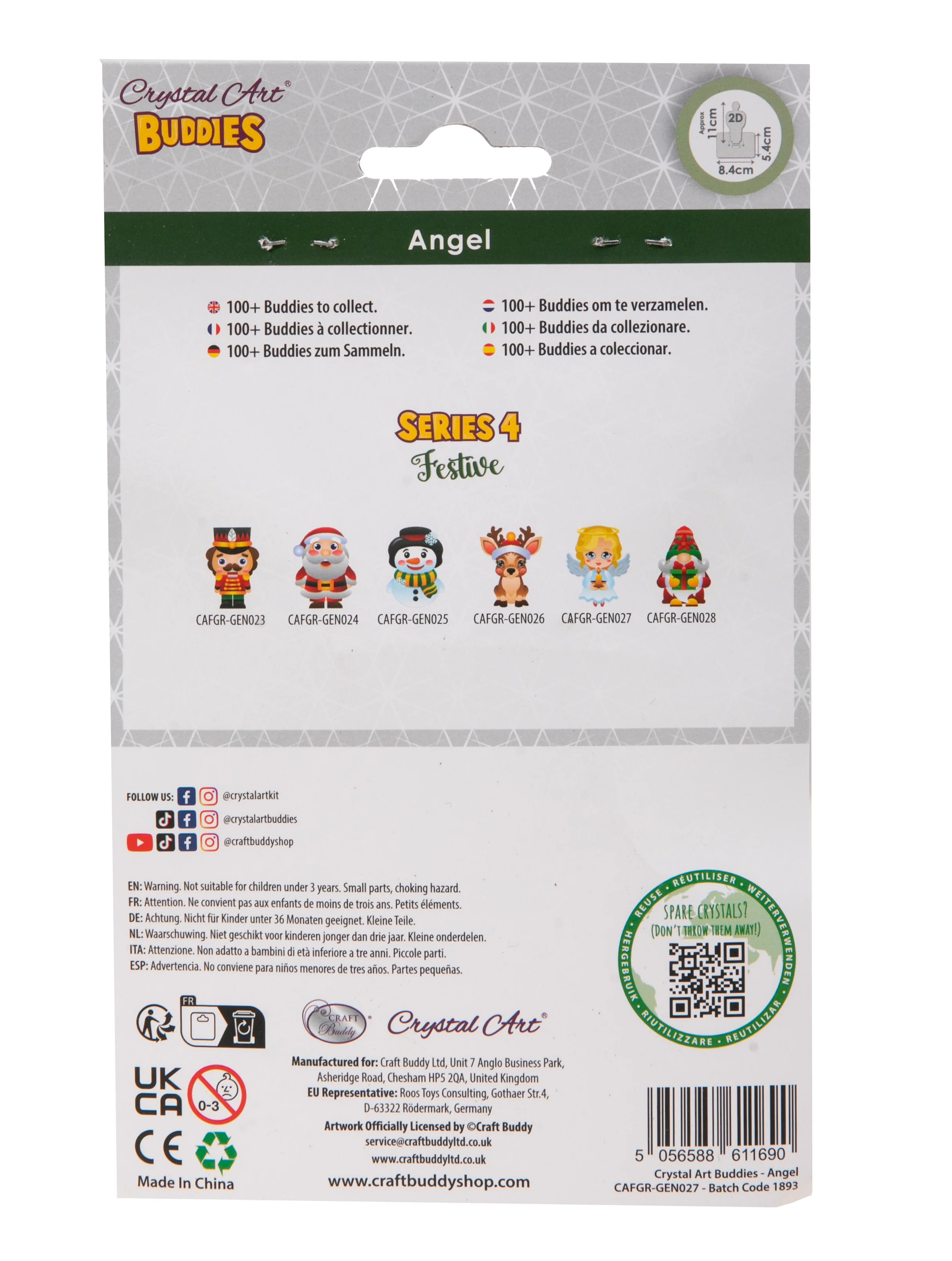 "Angel" Crystal Art Buddies Festive Series 4 Decoration - Image 9