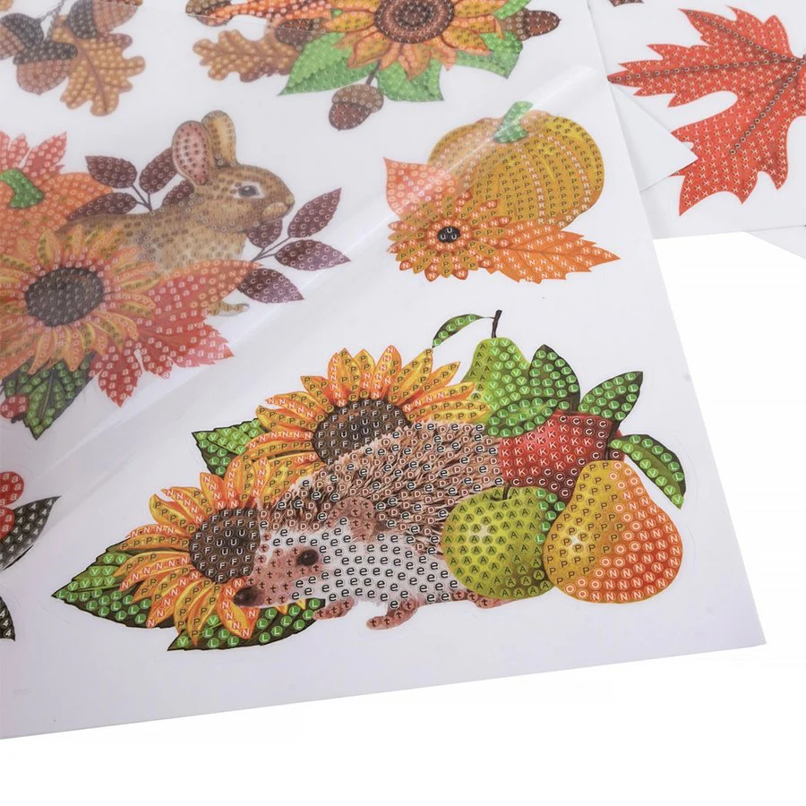 Autumn Crystal Art Sticker Set x 26 - Image 3