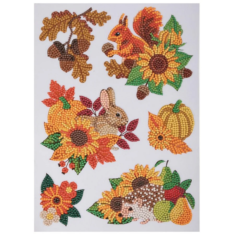 Autumn Crystal Art Sticker Set x 26 - Image 5