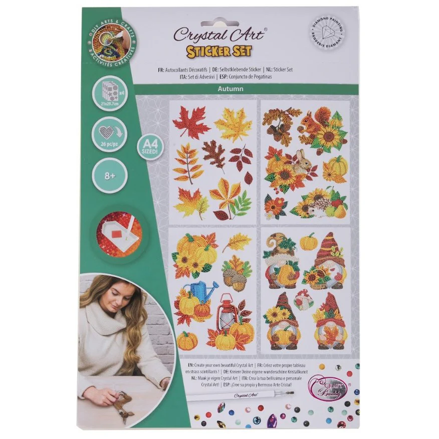 Autumn Crystal Art Sticker Set x 26 - Image 9