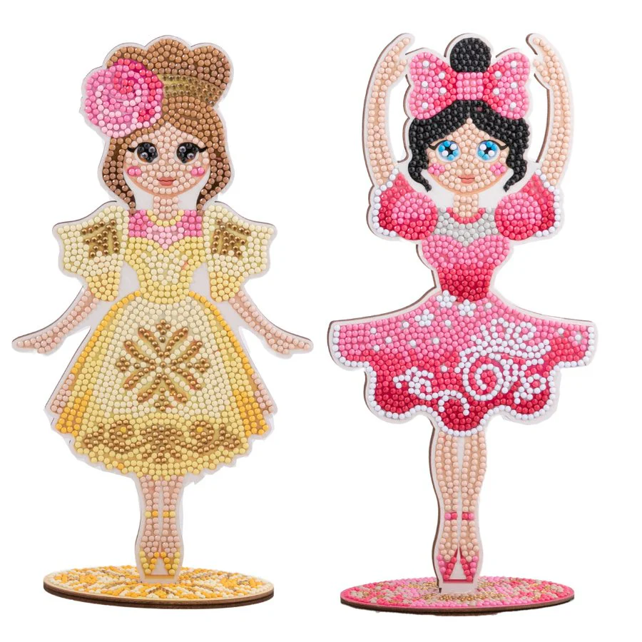 "Ballerinas" Crystal Art Wooden Kit Set of 4 - Image 4
