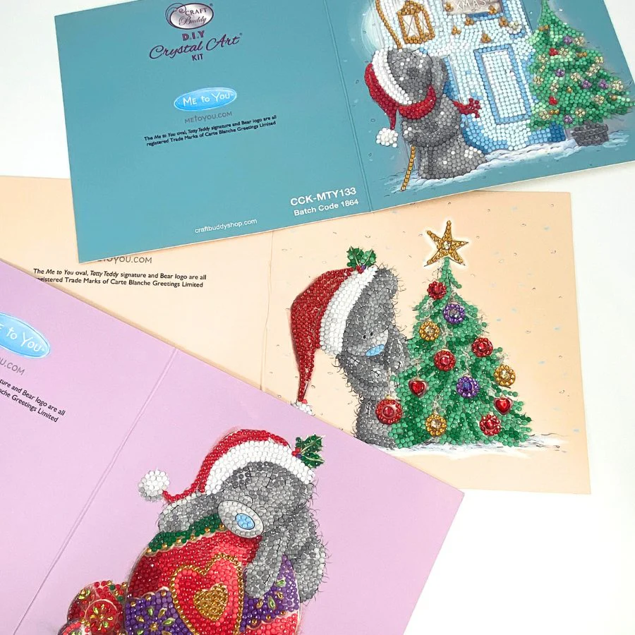 "Bauble Bliss" Tatty Teddy Crystal Art Card - Image 7