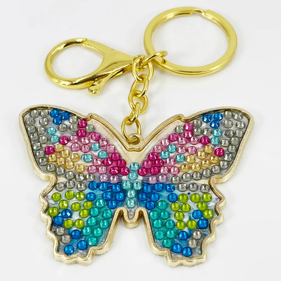 Bella Butterfly Crystal Art Metal Keyring Kit - Image 3