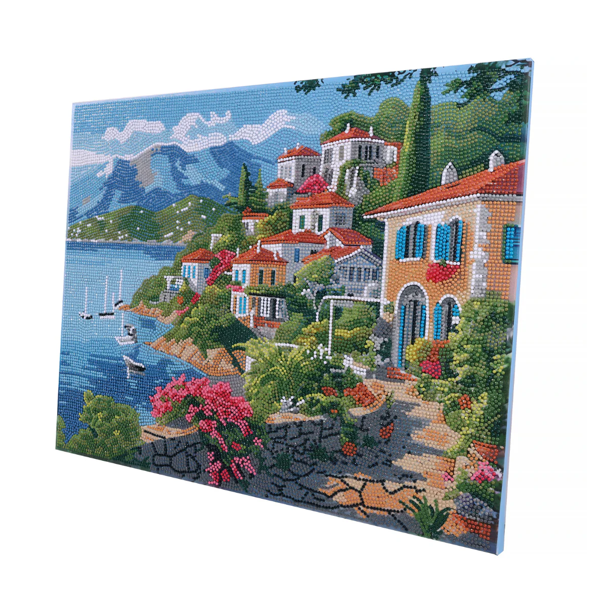 Blossoms & Blue Waters Crystal Art Canvas Kit 50x40cm - Image 4