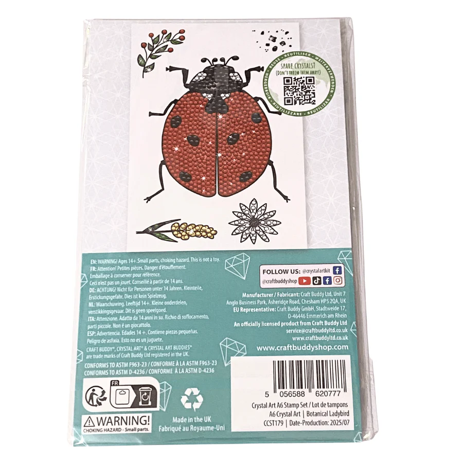 Botanical Ladybird Crystal Art A6 Stamp Set - Image 9