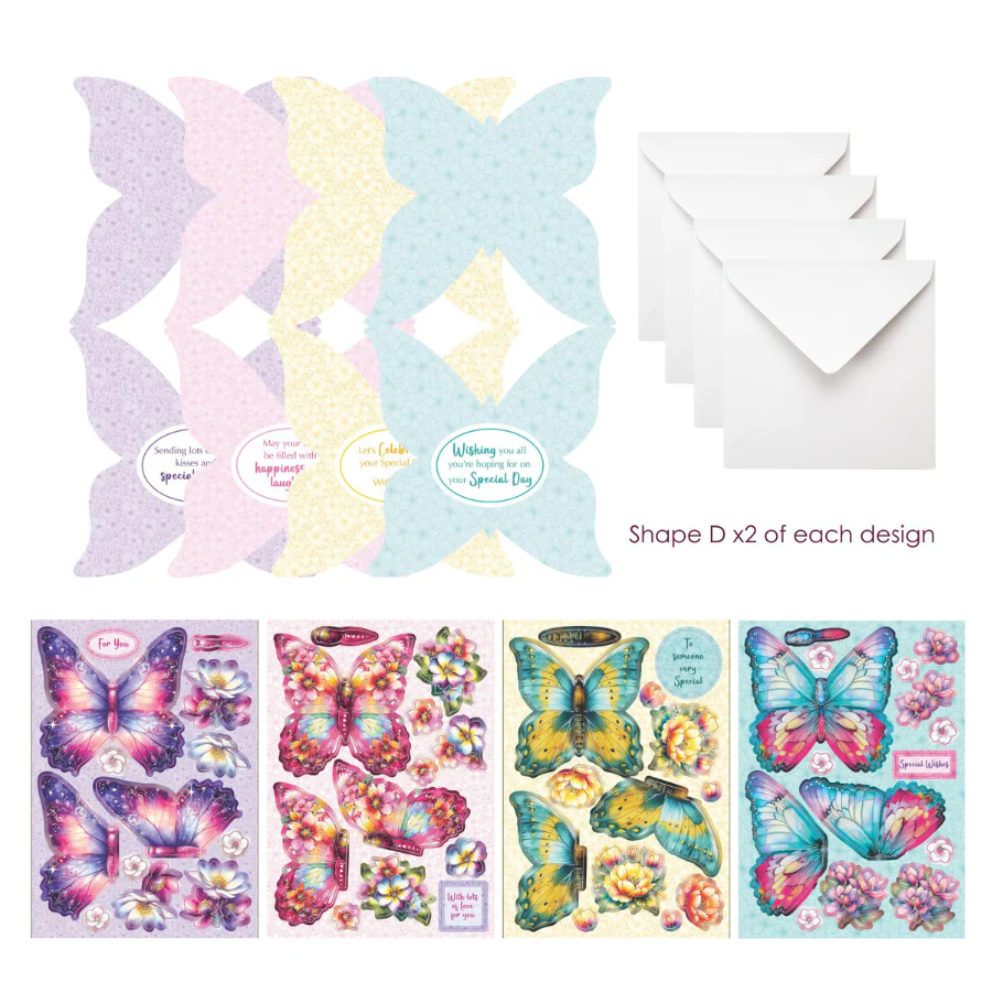 Butterfly Shaped Card Collection Card Making Kit x 32 Cards - Image 12