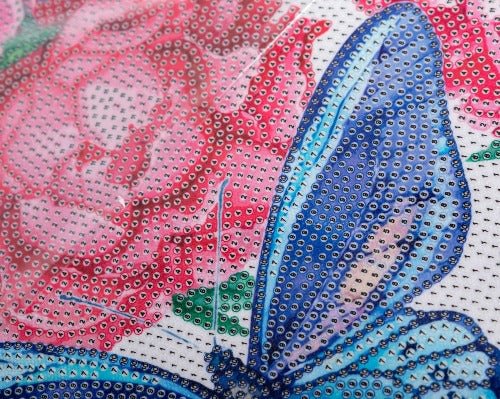 "Butterflies & Peonies" Crystal Art Folding Storage Box 30x30cm - Image 4
