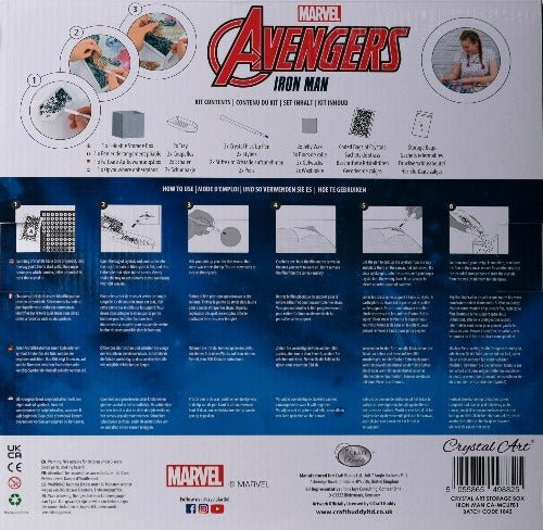 Ironman Crystal Art Foldable Storage Box 30x30cm - Image 7