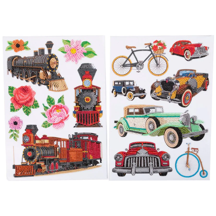 "Transportation" Crystal Art Wall Stickers set of 4 - Image 3