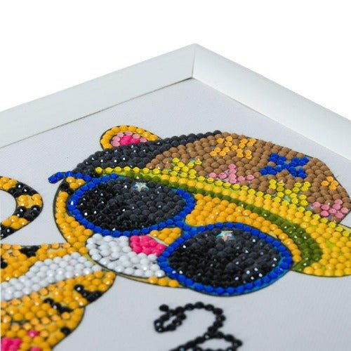 "Cool Tiger" Crystal Art Frameable 16x16cm - Image 3