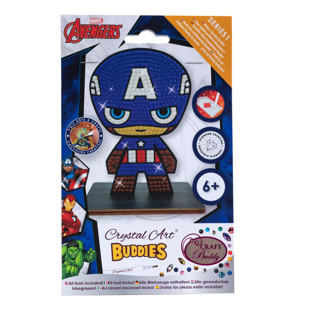 "Captain America" Crystal Art Buddy MARVEL Series 1 - Image 3