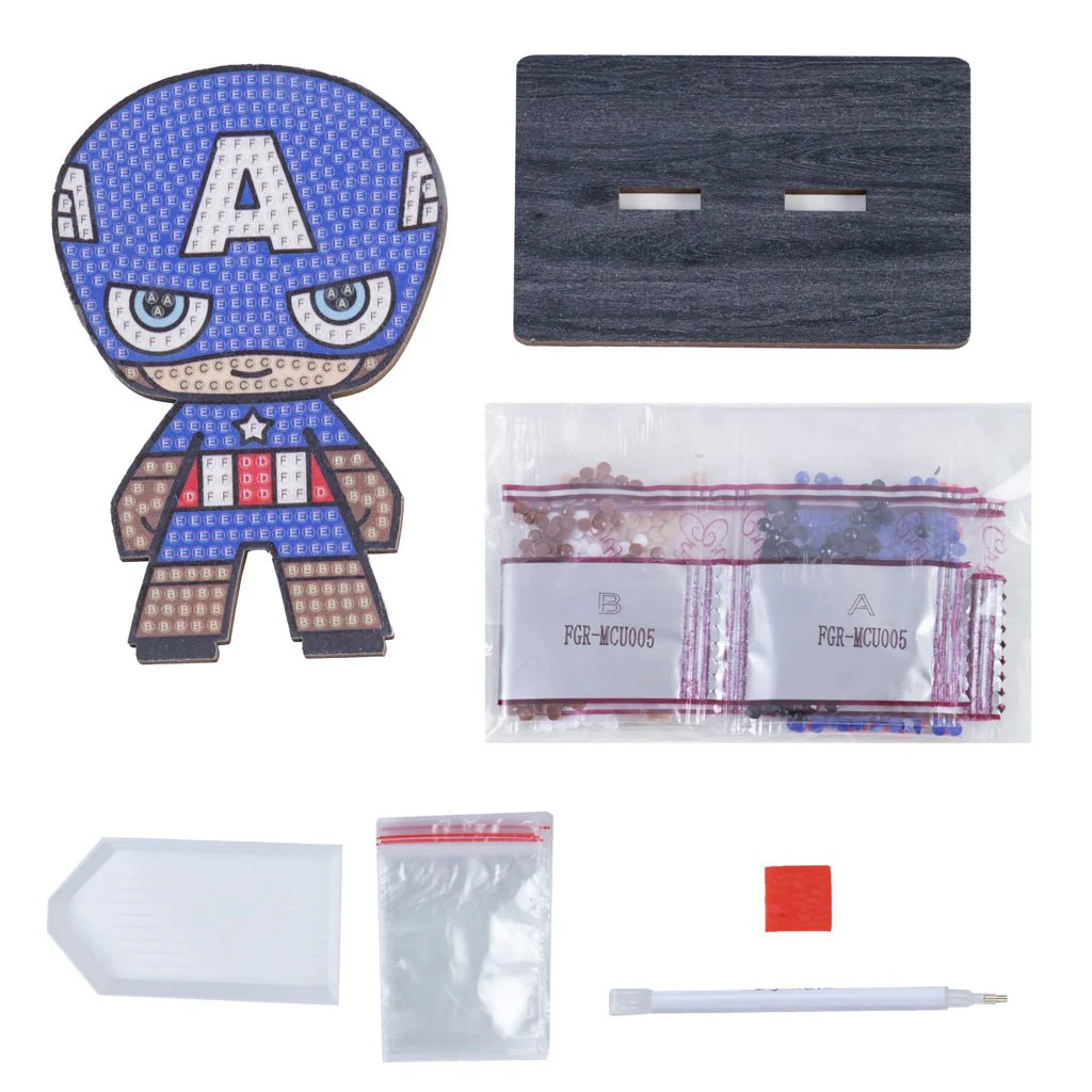 "Captain America" Crystal Art Buddy MARVEL Series 1 - Image 6