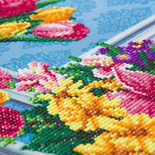 "Beautiful Blooms" Crystal Art Canvas Kit 40x50cm - Image 3