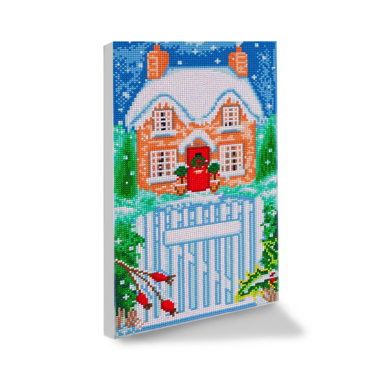 "Snowy House Part 2" Canvas 40x22cm - Image 5