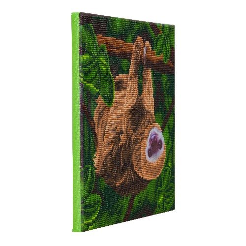"Two Toed Sloth" Crystal Art Canvas Kit 30x30cm - Image 4