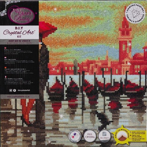 "Meet Me In Venice" Crystal Art Canvas Kit 30x30cm - Image 5