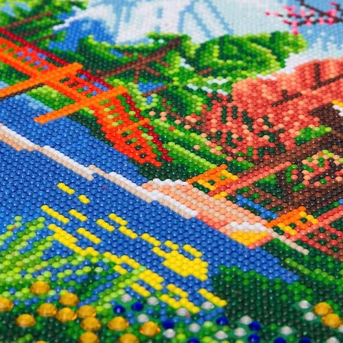 "Gardens of Fuji" Crystal Art Canvas Kit 30x30cm - Image 3