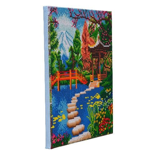 "Gardens of Fuji" Crystal Art Canvas Kit 30x30cm - Image 4