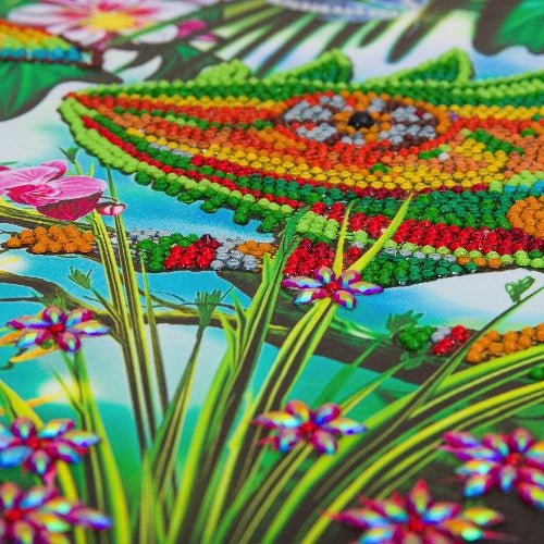 "Chameleon Jungle" Crystal Art Canvas Kit 40x50cm - Image 3