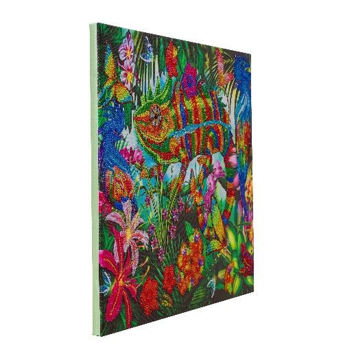 "Chameleon Jungle" Crystal Art Canvas Kit 40x50cm - Image 4