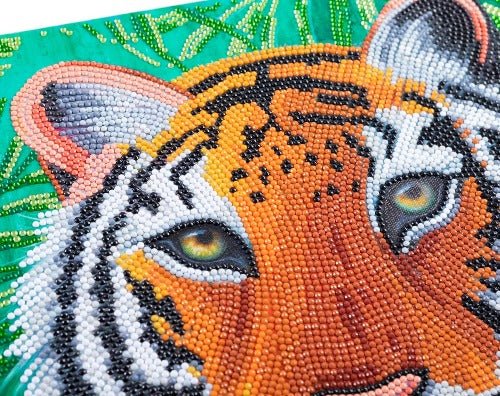 "Gentle Tiger" Crystal Art Canvas by Rachel Froud 30x30cm - Image 3