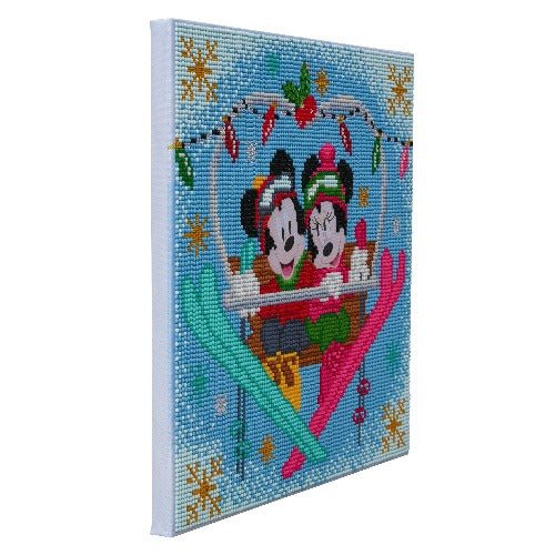 "Winter Mickey and Minnie" Crystal Art Kit 30x30cm - Image 4