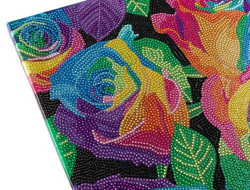 "Rainbow Roses" Crystal Art Canvas 30x30cm - Image 3