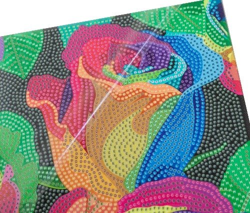 "Rainbow Roses" Crystal Art Canvas 30x30cm - Image 4