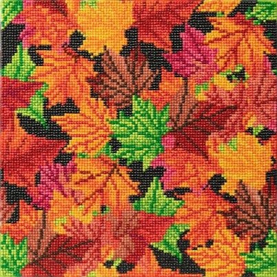 Falling Leaves Crystal Art Canvas Kit 30x30cm - Image 4