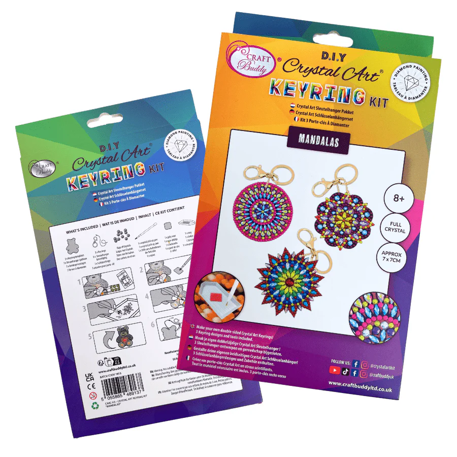 "Mandalas" Crystal Art Keyring Set x3 - Image 11