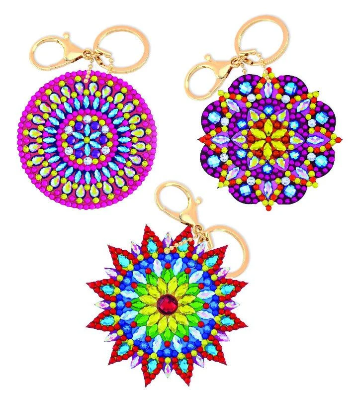 "Mandalas" Crystal Art Keyring Set x3 - Image 12
