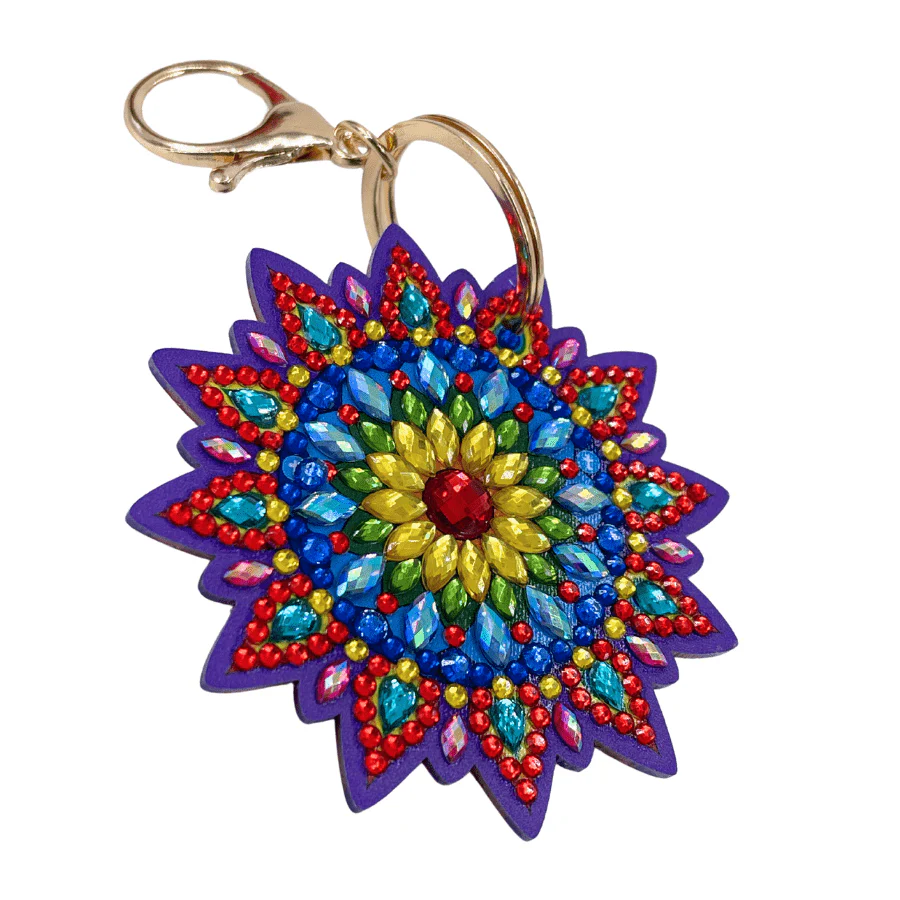 "Mandalas" Crystal Art Keyring Set x3 - Image 7