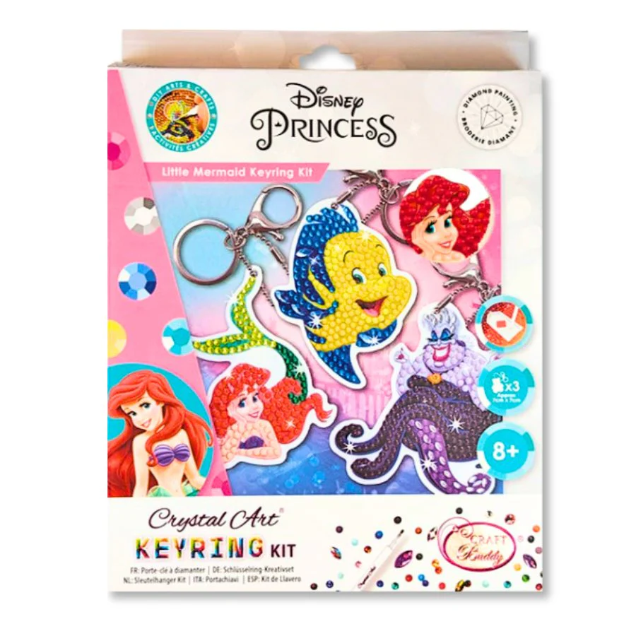 "Little Mermaid" Crystal Art Keyring Set - Image 2