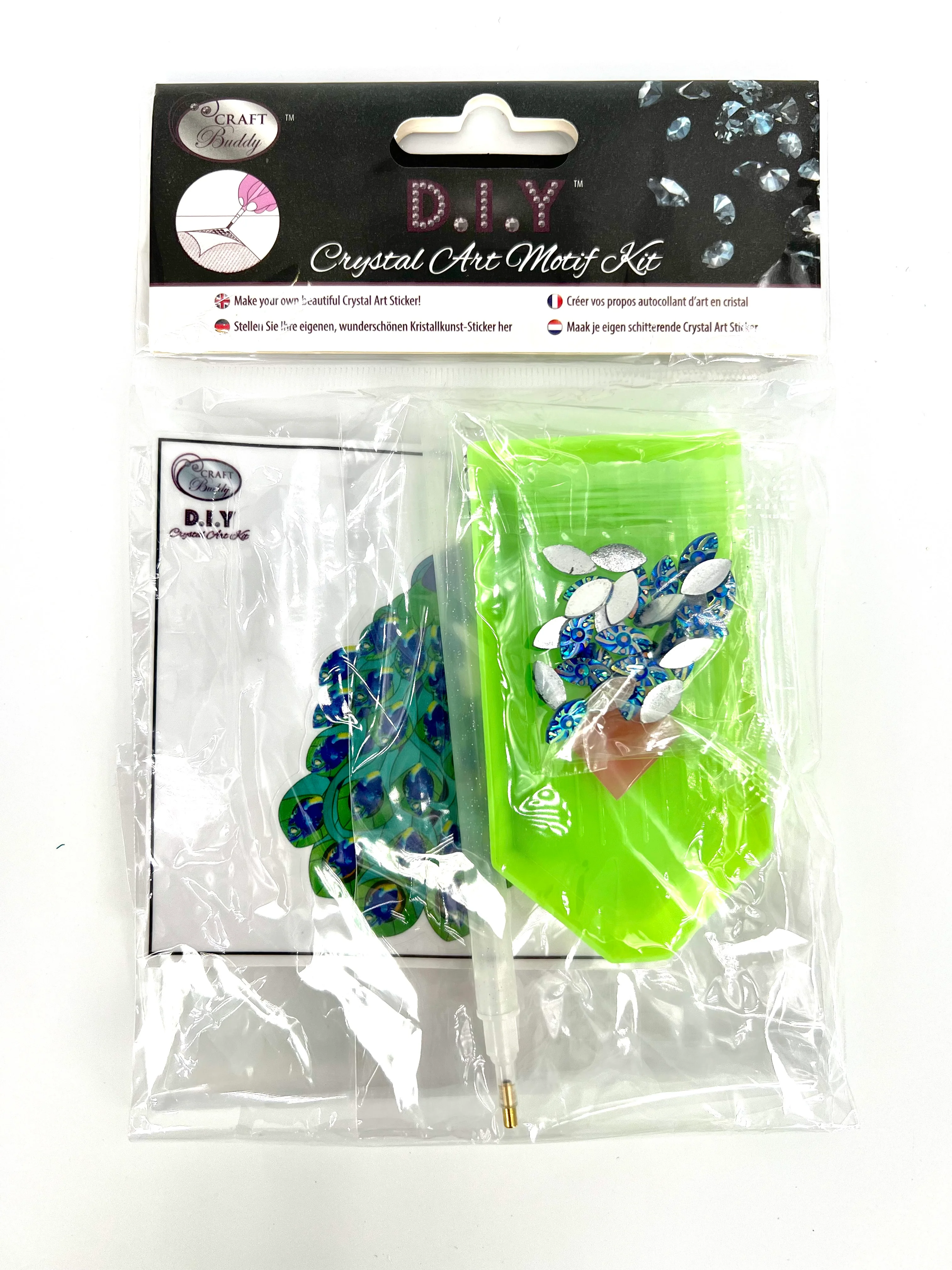 "Peacock" Crystal Art Motif (With tools) - Image 3