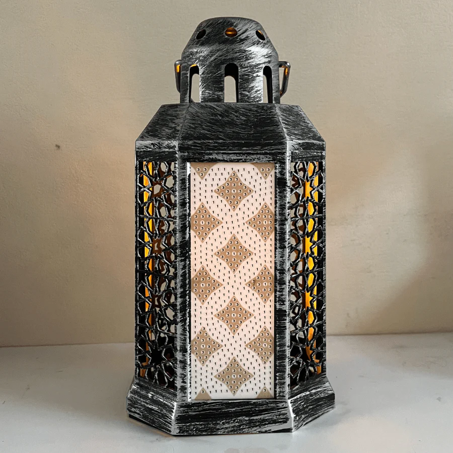 Candle Lantern LED Crystal Art Decoration Set of 2 - Image 4