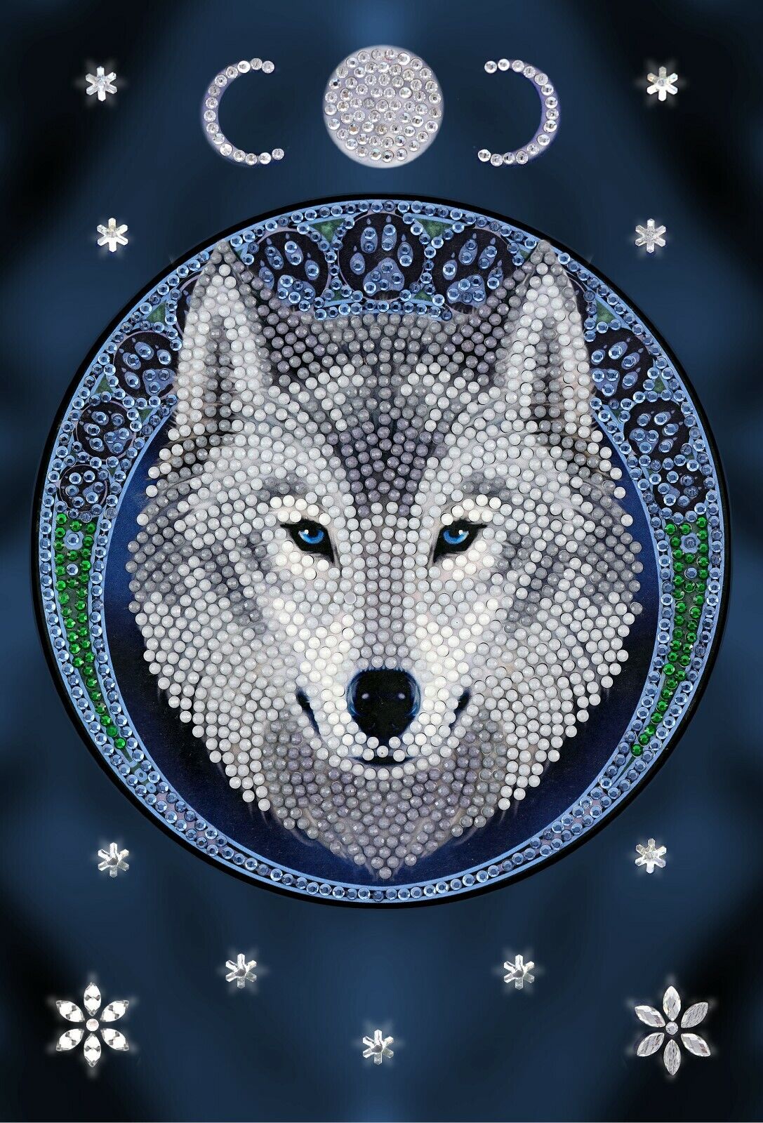 "Lunar Wolf" by Anne Stokes Crystal Art Notebook 26x18cm - Image 3