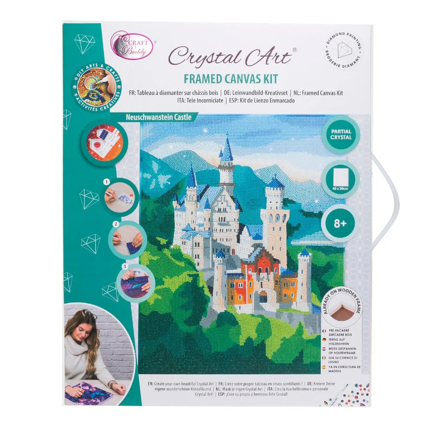 "Castle" Crystal Art Canvas Kit 40x50cm - Image 6