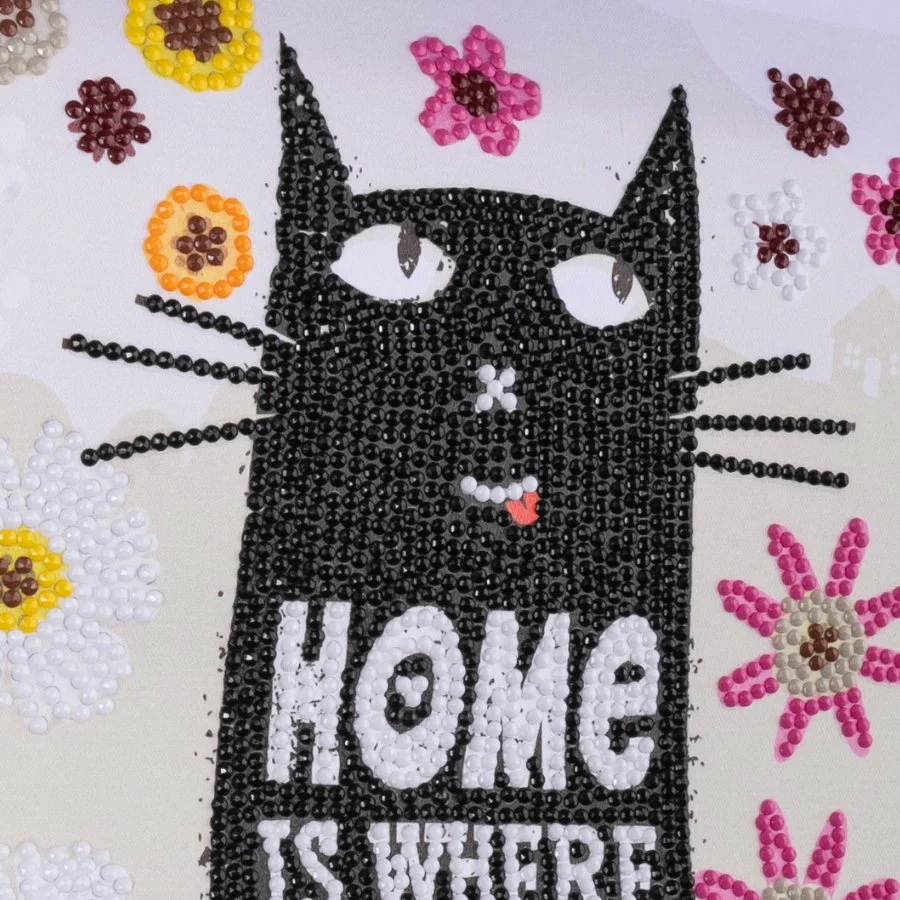 Cat At Home Mini Crystal Art Scroll Kit 20x30 - Image 4