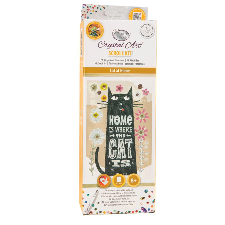 Cat At Home Mini Crystal Art Scroll Kit 20x30 - Image 6
