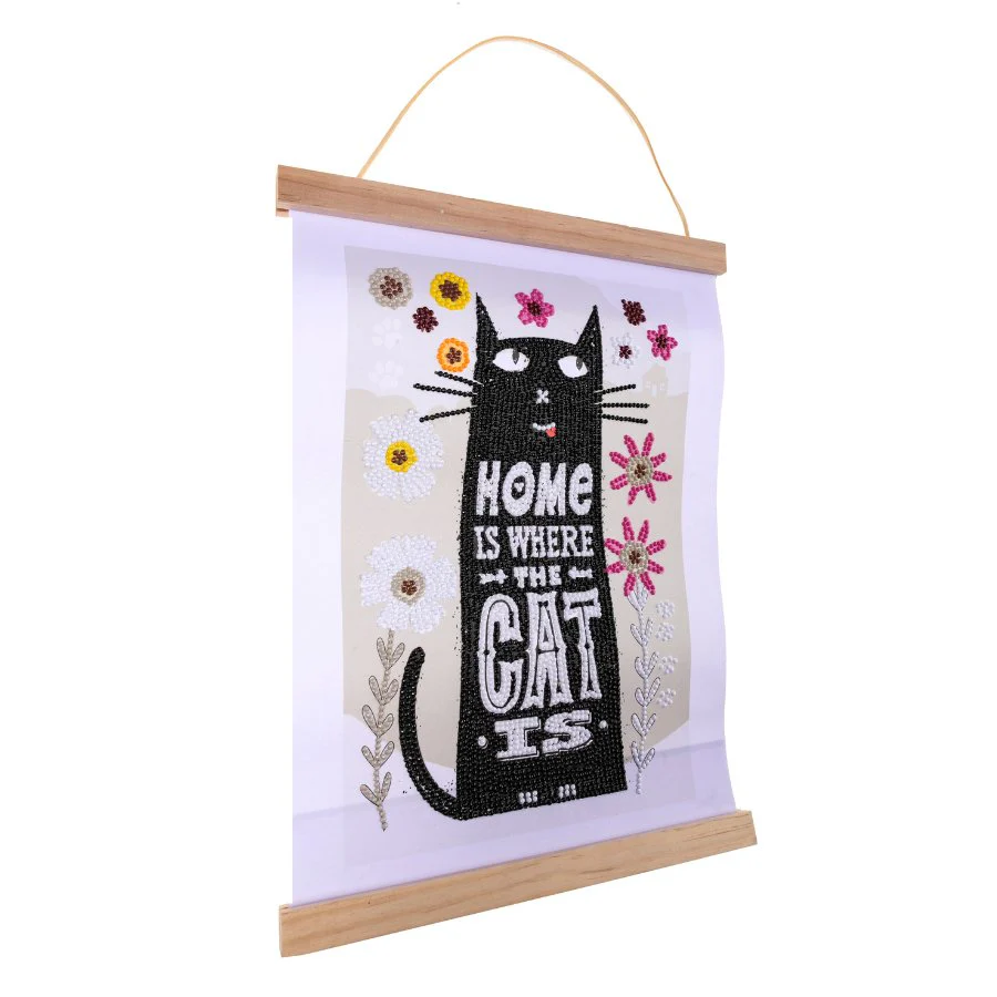 Cat At Home Mini Crystal Art Scroll Kit 20x30 - Image 8