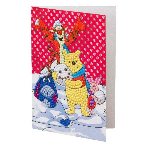 "Winter Winnie the Pooh" Crystal Art Card 10x15cm - Image 4