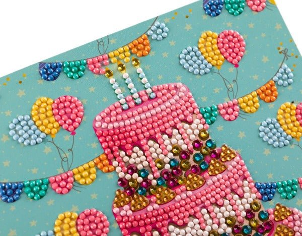 "Happy Birthday" Crystal Art Card 18x18cm - Image 5