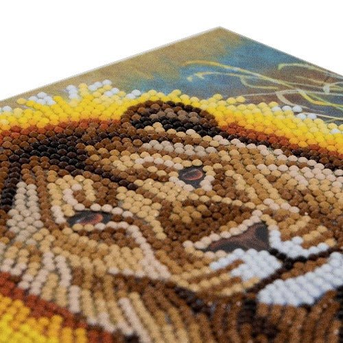 "Resting Lion" Crystal Art Card Kit - Image 3