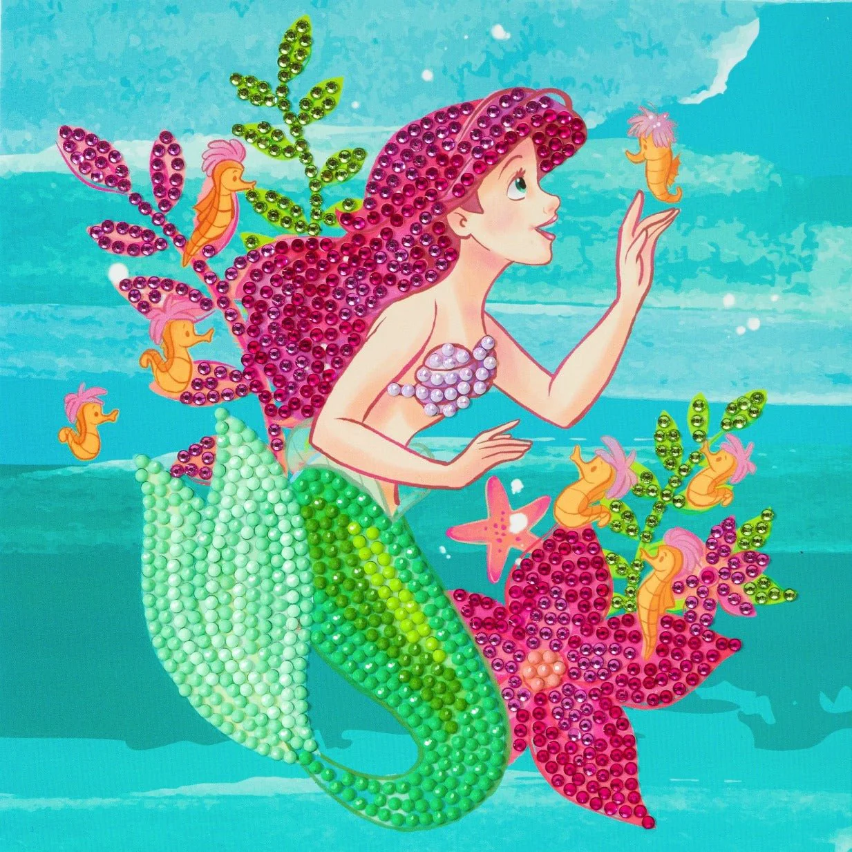 "Ariel" Crystal Art Card 18x18cm - Image 7