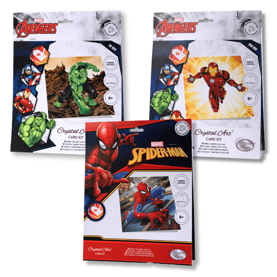Set of 3 Marvel Crystal Art Cards - Image 2