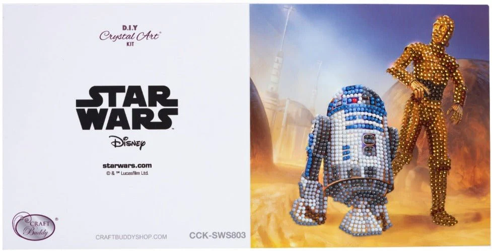 "R2-D2 & C-3PO" Crystal Art Card 18x18cm - Image 8