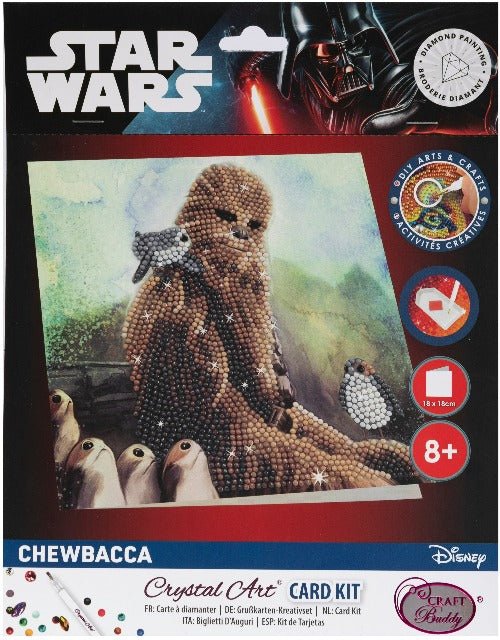 "Chewbacca" Crystal Art Card 18x18cm - Image 3