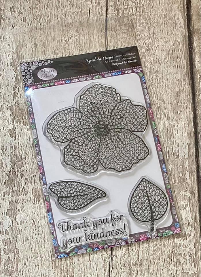 Hibiscus Wishes Crystal Art A6 Stamp Set - Image 2