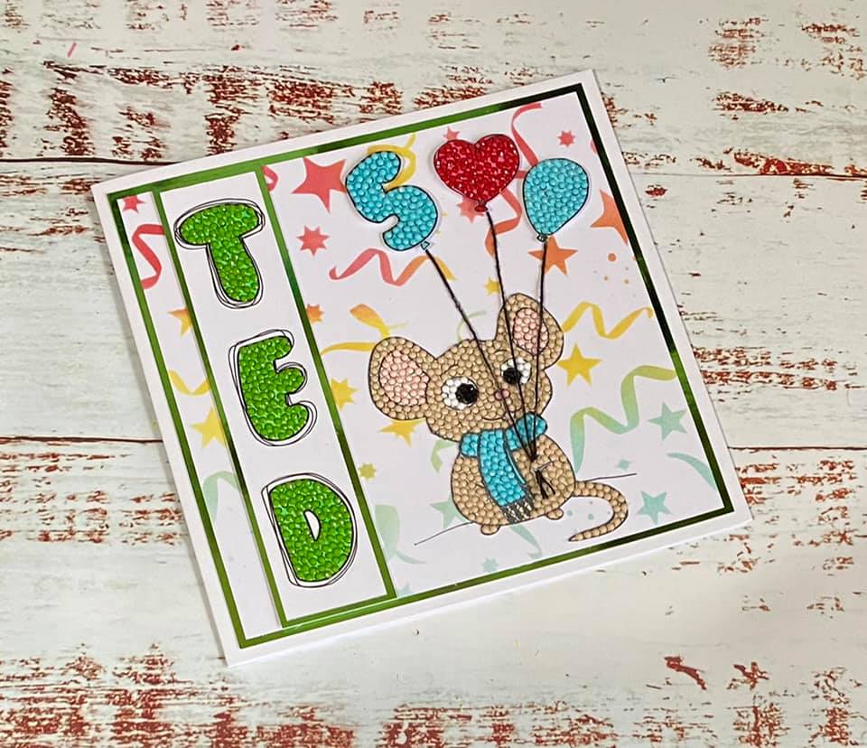 Craft Buddy Crystal Art Squeak the Mouse A6 Stamp Set - Image 6