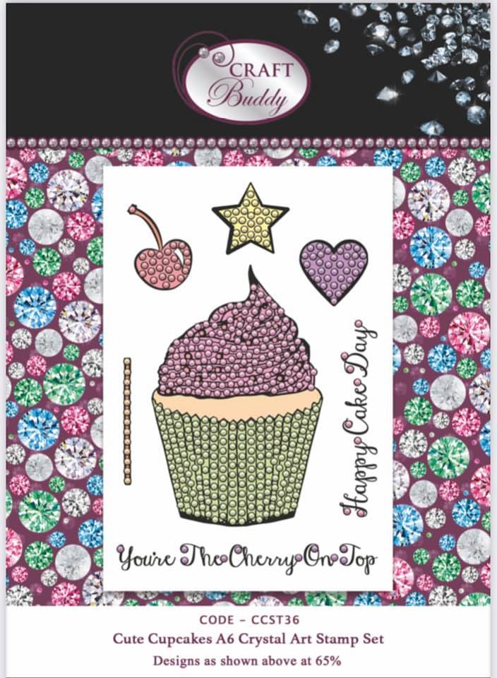 Cute Cupcakes A6 Crystal Art Stamp Set - Image 3